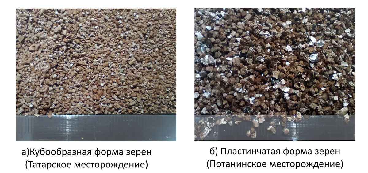 Рис. 1. Форма зерен вспученного вермикулита
